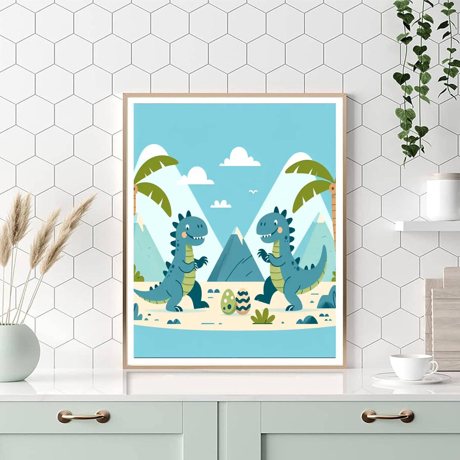 Dino Delight Discovery Paint By Numbers Art