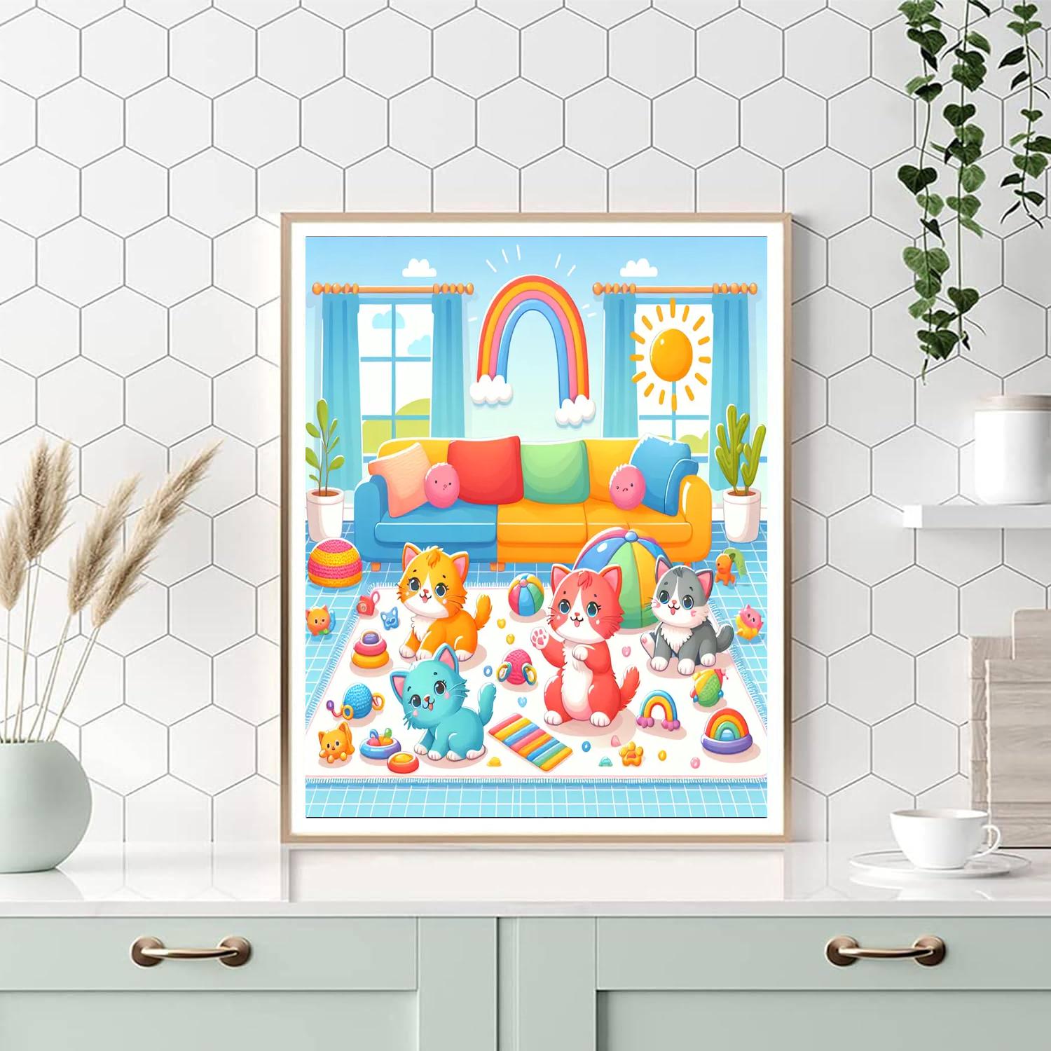 Curious Little Kittens DIY Paint By Numbers