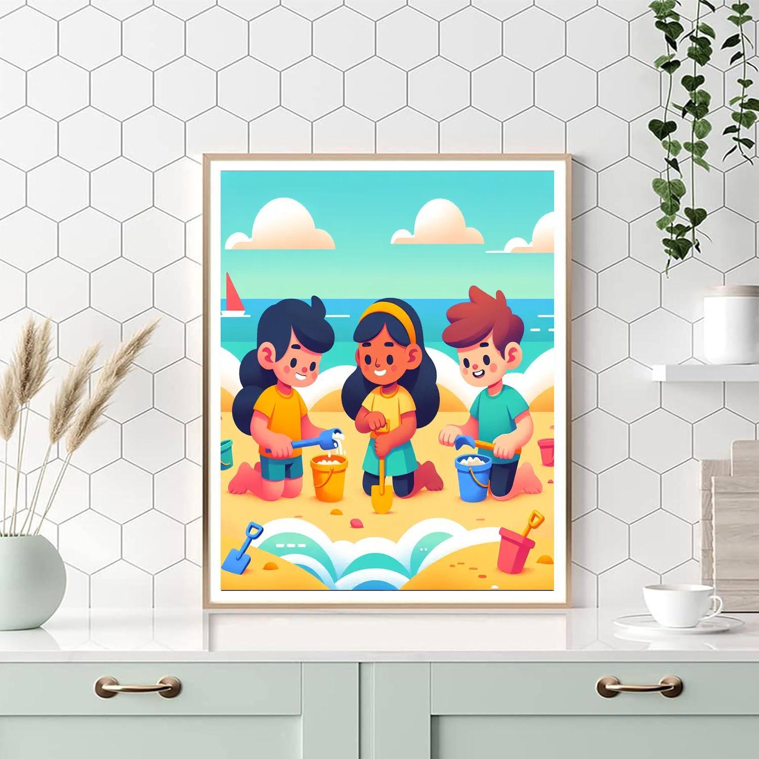 Beachside Treasure Hunt Paint By Numbers
