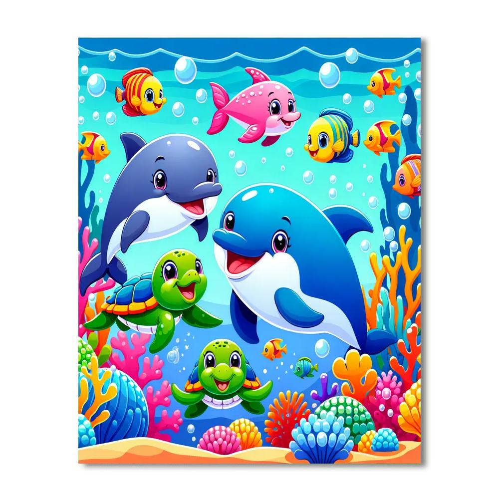 Magical Underwater Journey Painting Number Kit
