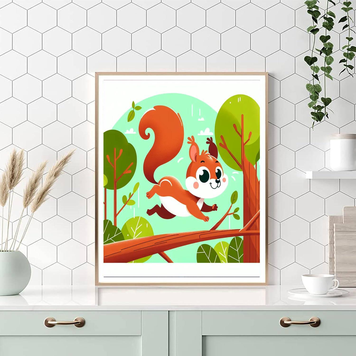 Spry Squirrel Numbered Painting Kits