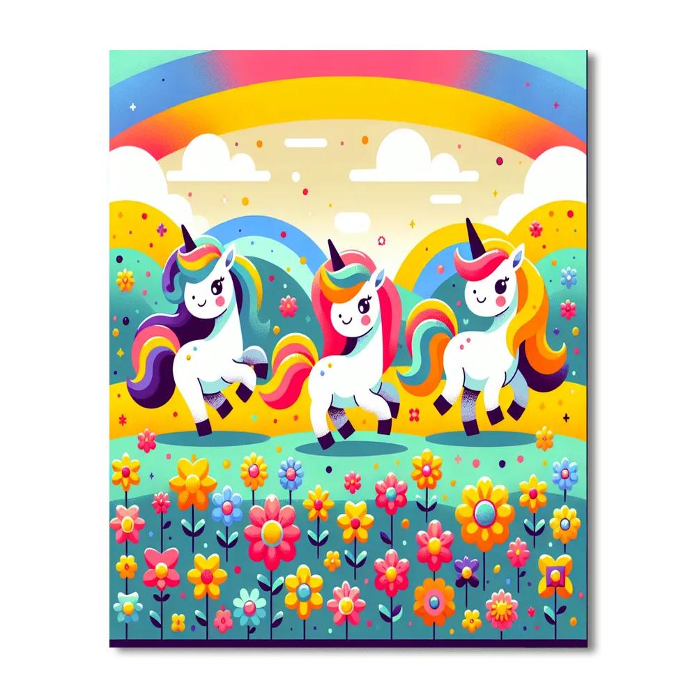 Fantasy Unicorn Field Painting By Numbers Kit