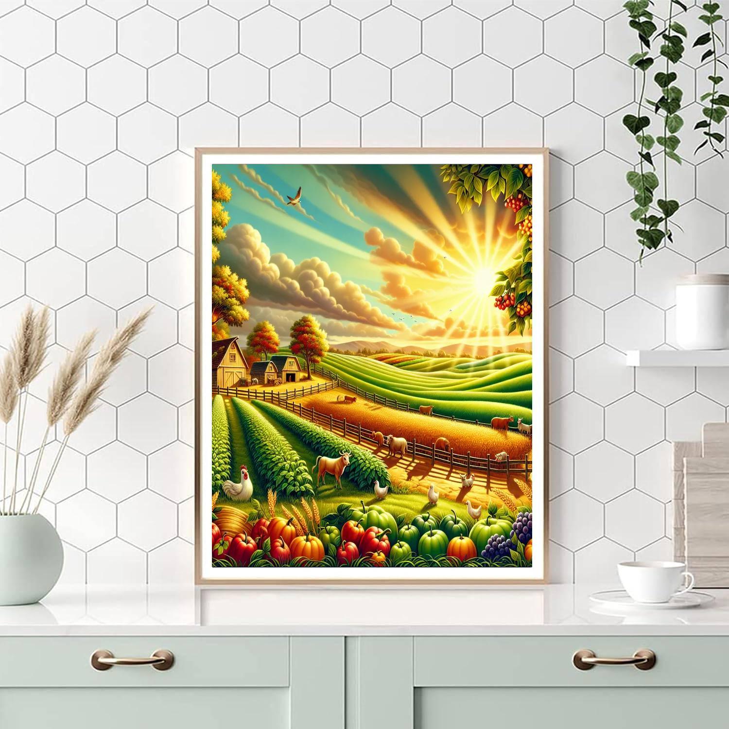 Bright Farm Harvest Numbered Painting Kits