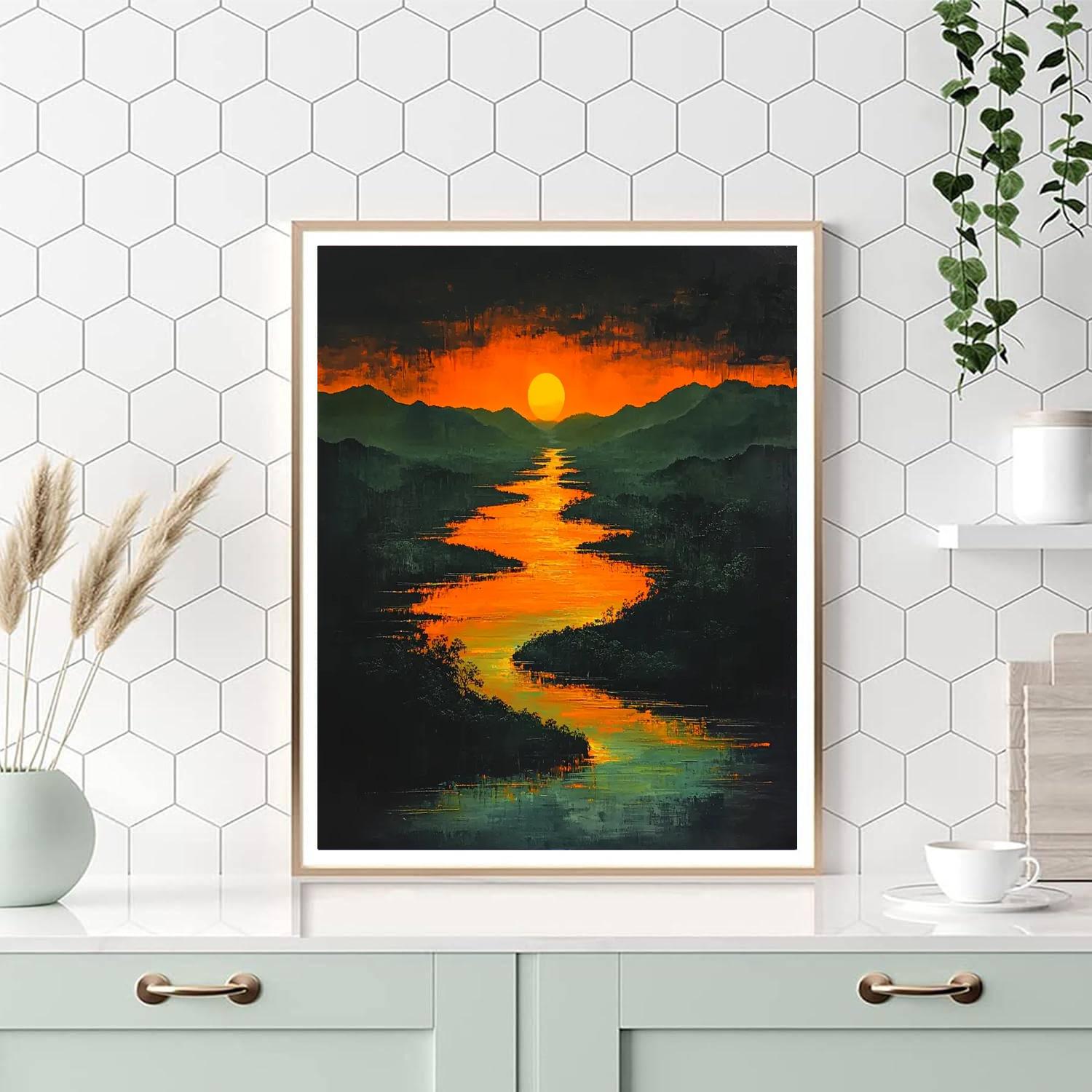 Nandalal Bose Inspired River Of Eternal Memories  Painting Number Kit