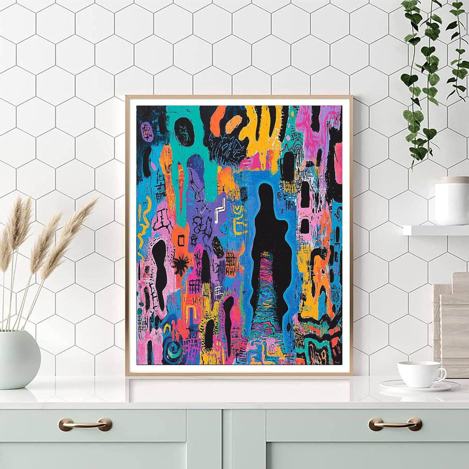 Jean-Michel Basquiat Inspired Voices Of The Void  Numbered Painting Kits