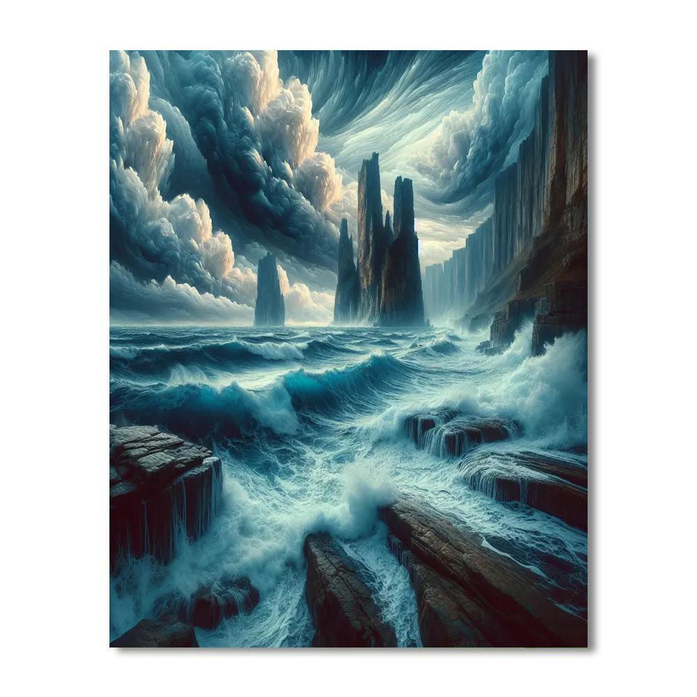 Dramatic Highland Cliffs Painting By Numbers Kit