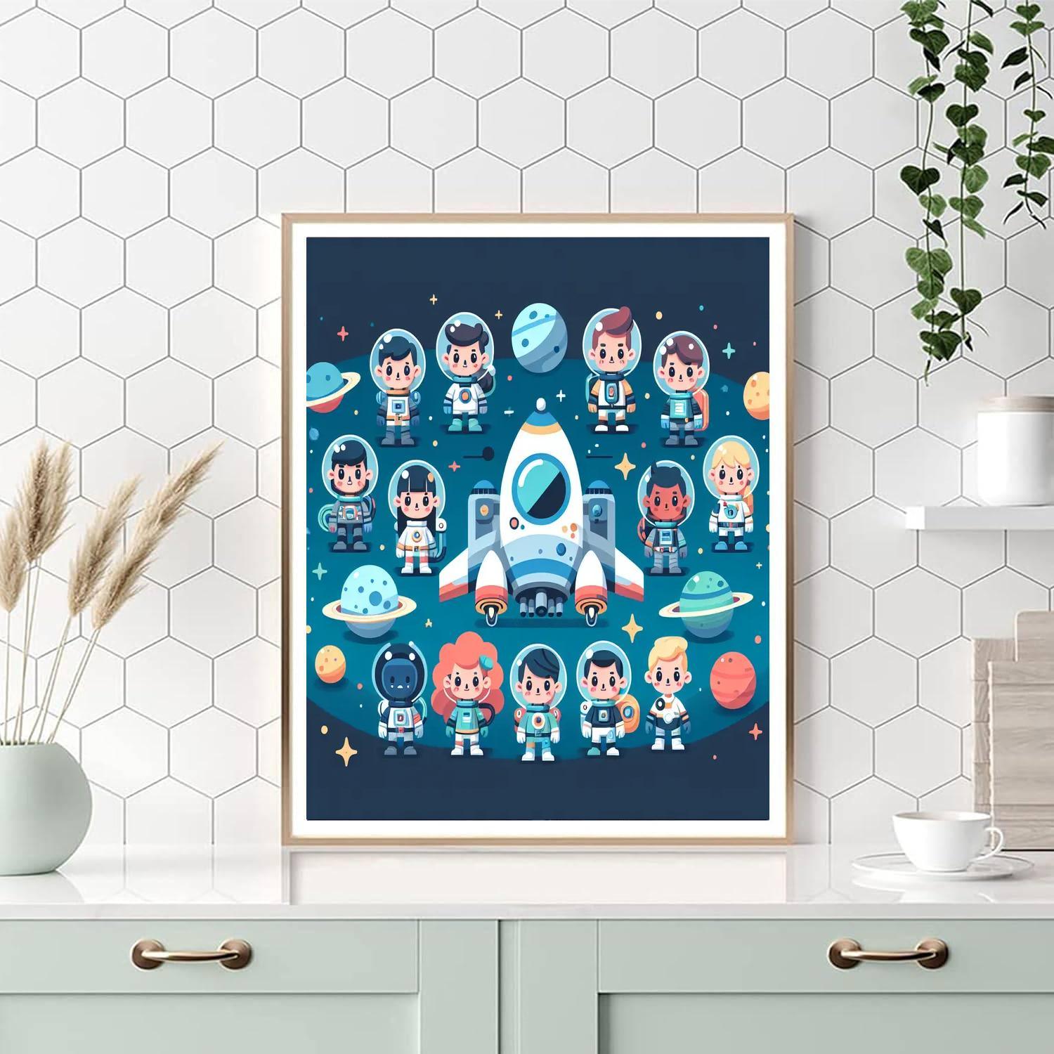 Courageous Space Heroes Paint By Color