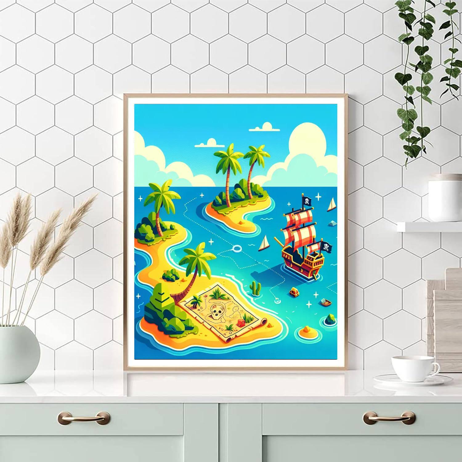 Secret Pirate Treasure Paint By Numbers Art