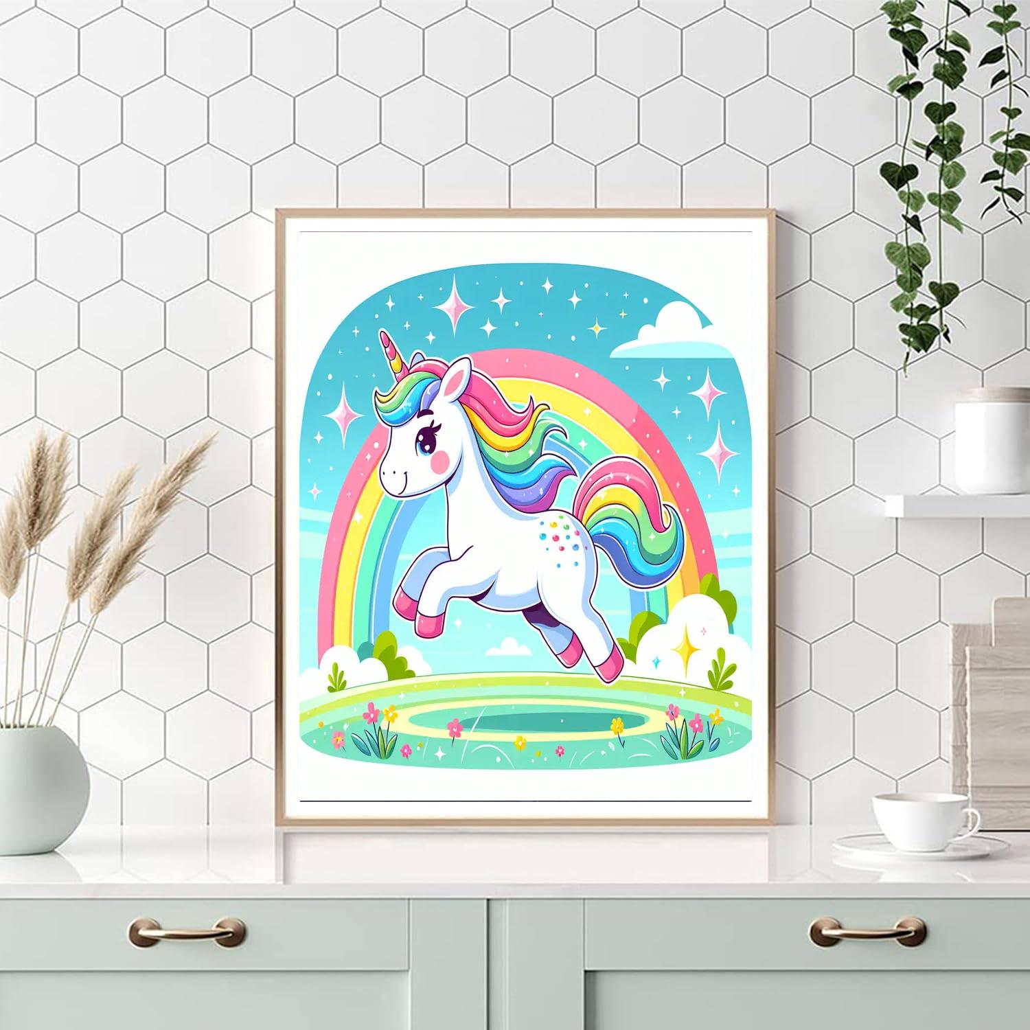 Giggles And Glitters Unicorn Number Painting