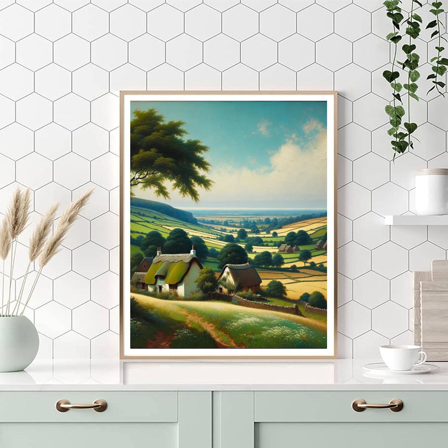 Countryside Harmony Scene Paint By Numbers Art