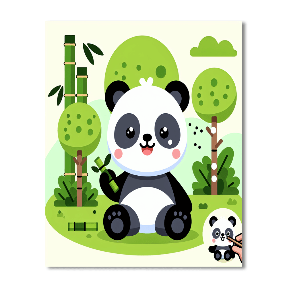 Perky Panda Number Painting