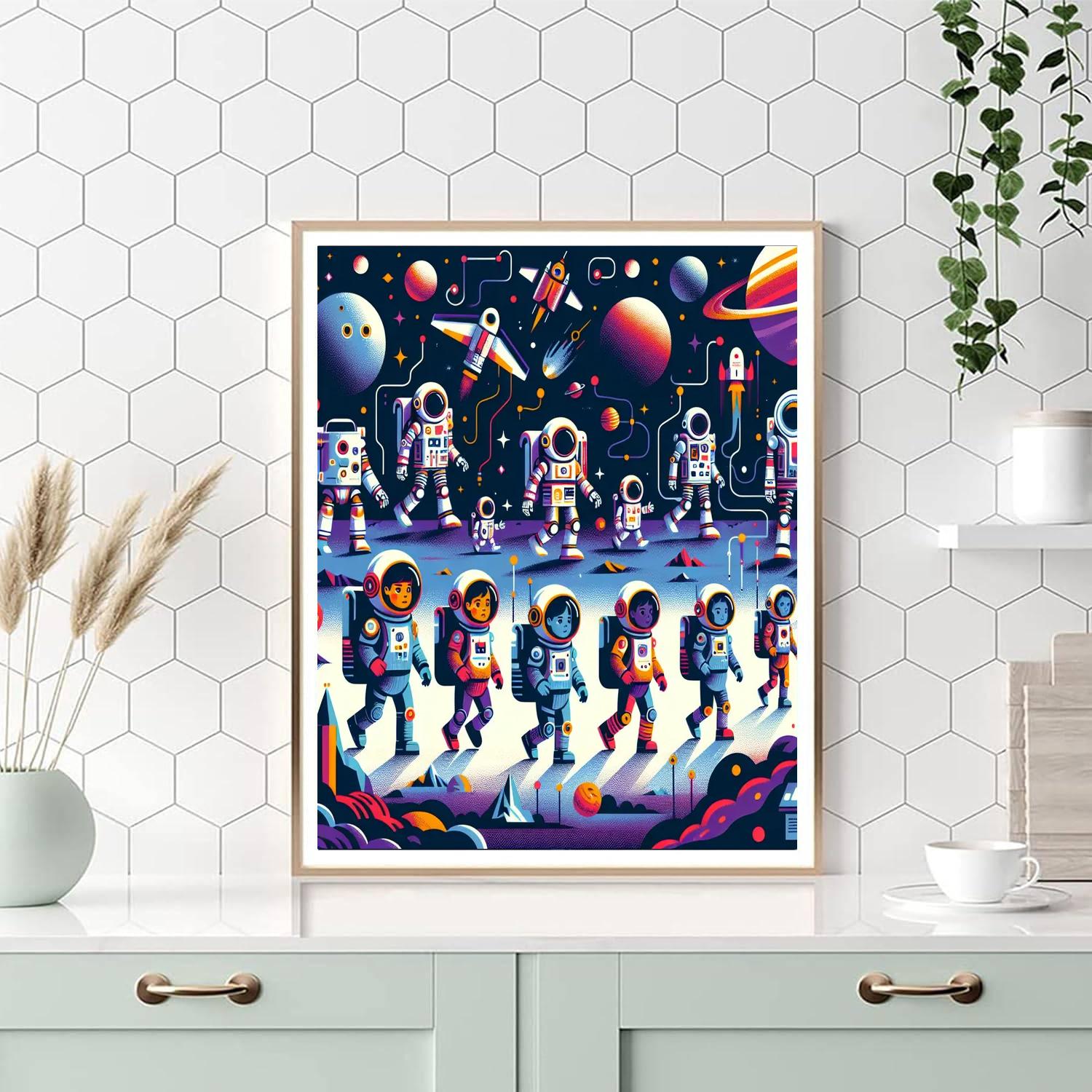 Galactic Guardian Adventure Paint By Numbers Art