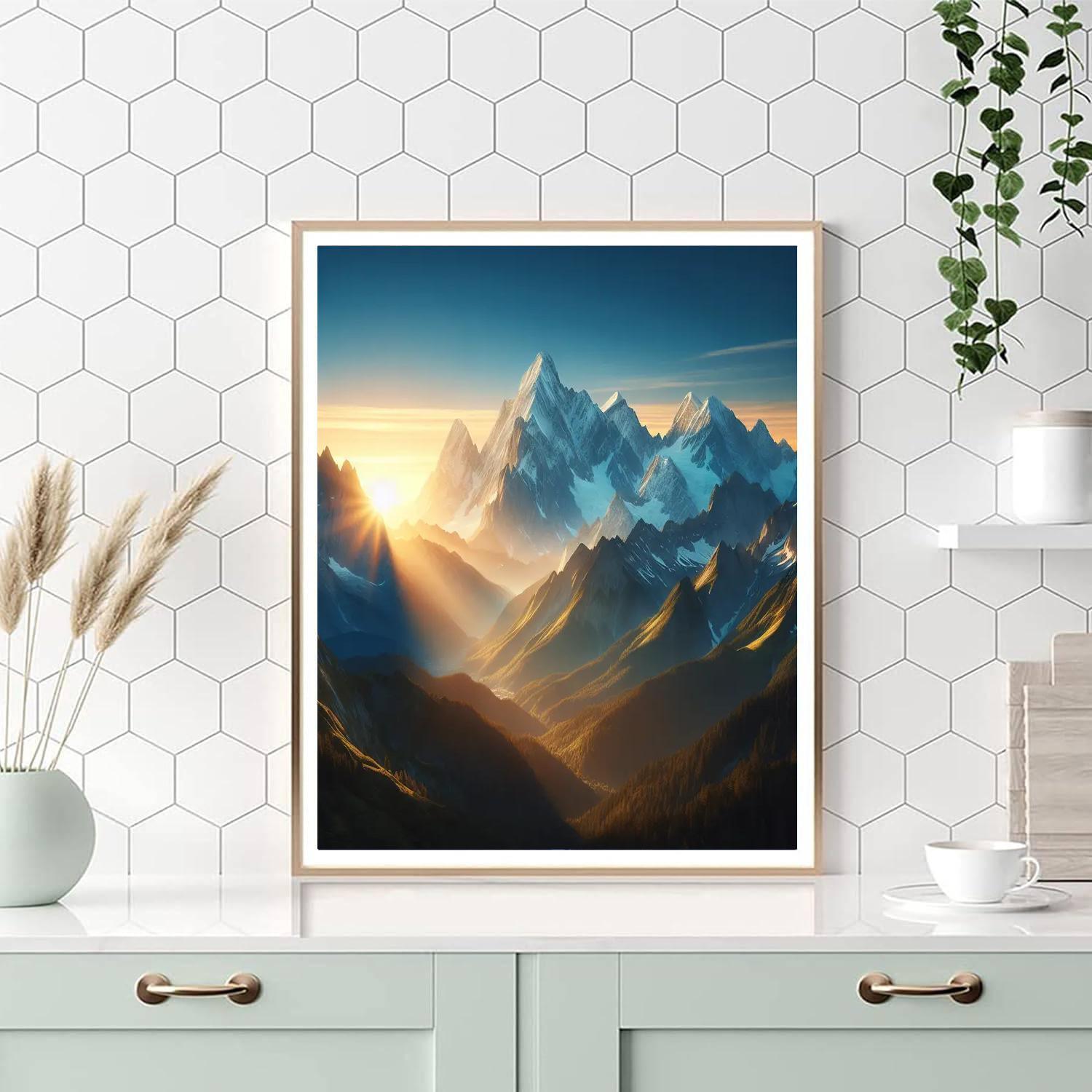 Mountain Morning Majesty DIY Paint By Numbers