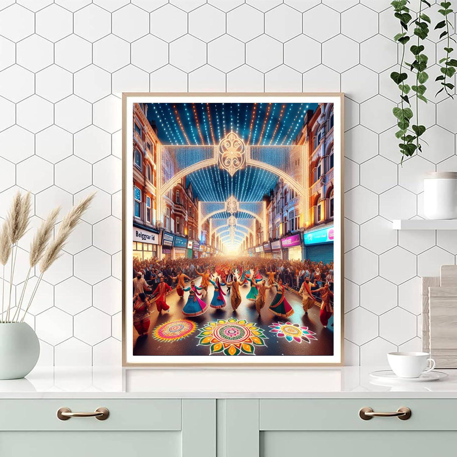 Diwali Light Festival - Leicester Number Painting