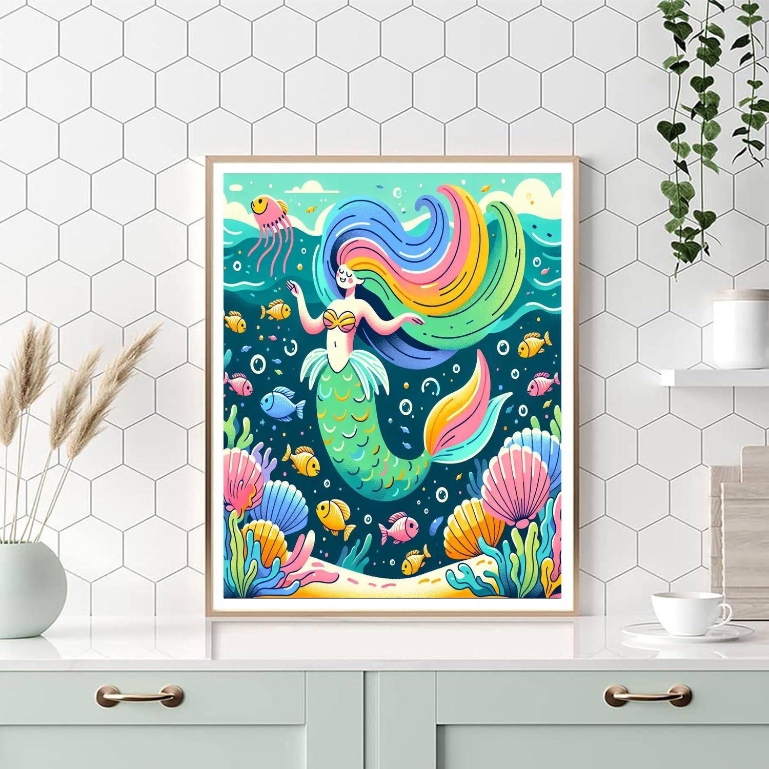 Fantastic Mermaid's Cove Painting By Numbers Kit