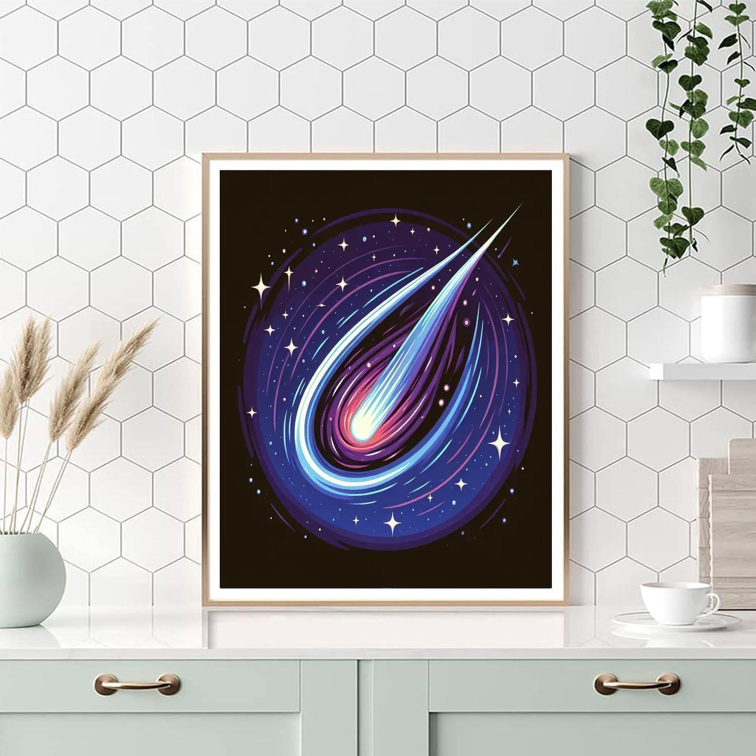 Celestial Comet Chase Paint By Color