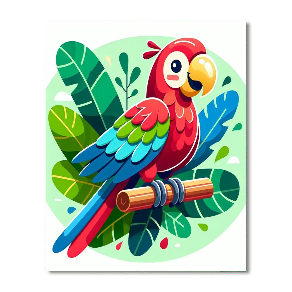 Sunny Days With A Parrot Paint By Numbers Kits