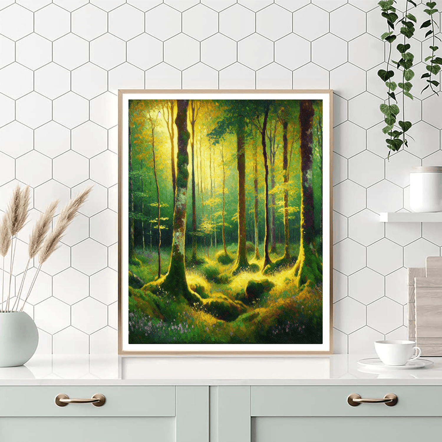 Serene Forest Scene Paint By Color