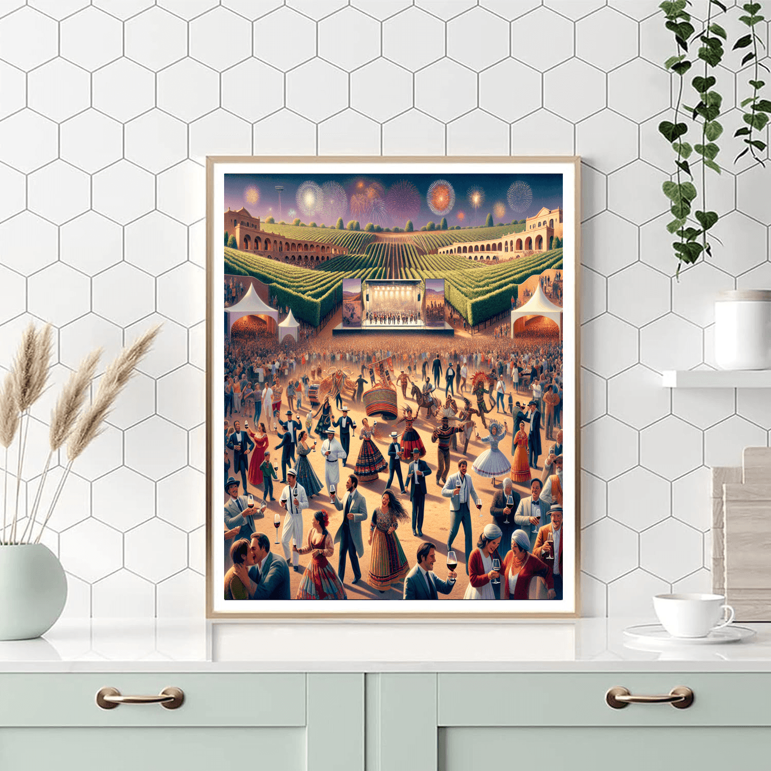 Grapes And Wine Festival - Argentina Paint By Numbers Kits