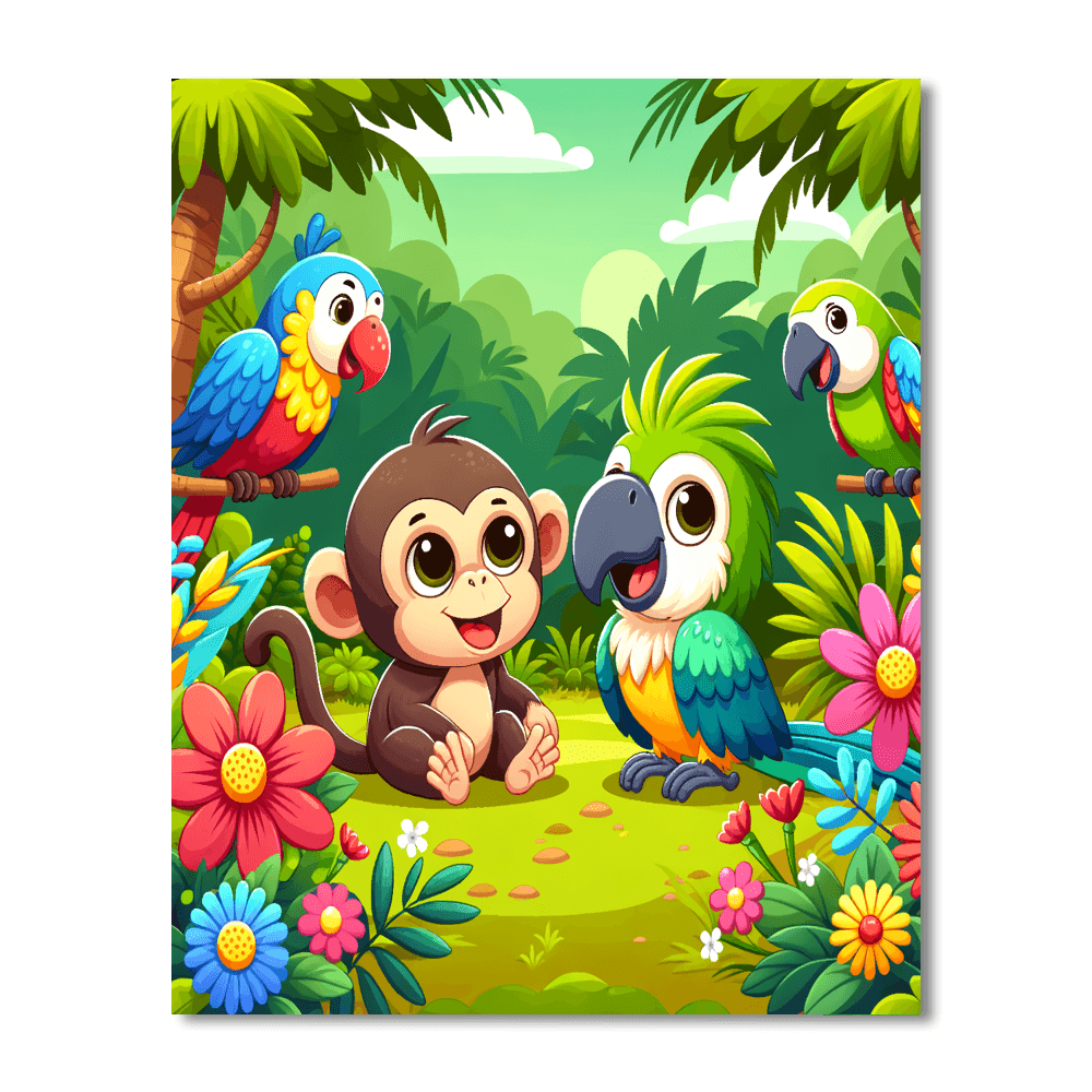 Joyful Jungle Journey DIY Paint By Numbers