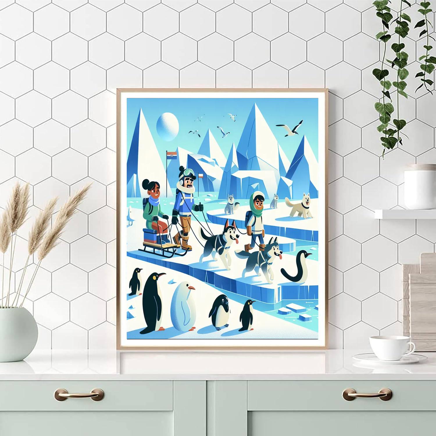 Arctic Explorers' Journey Painting Number Kit
