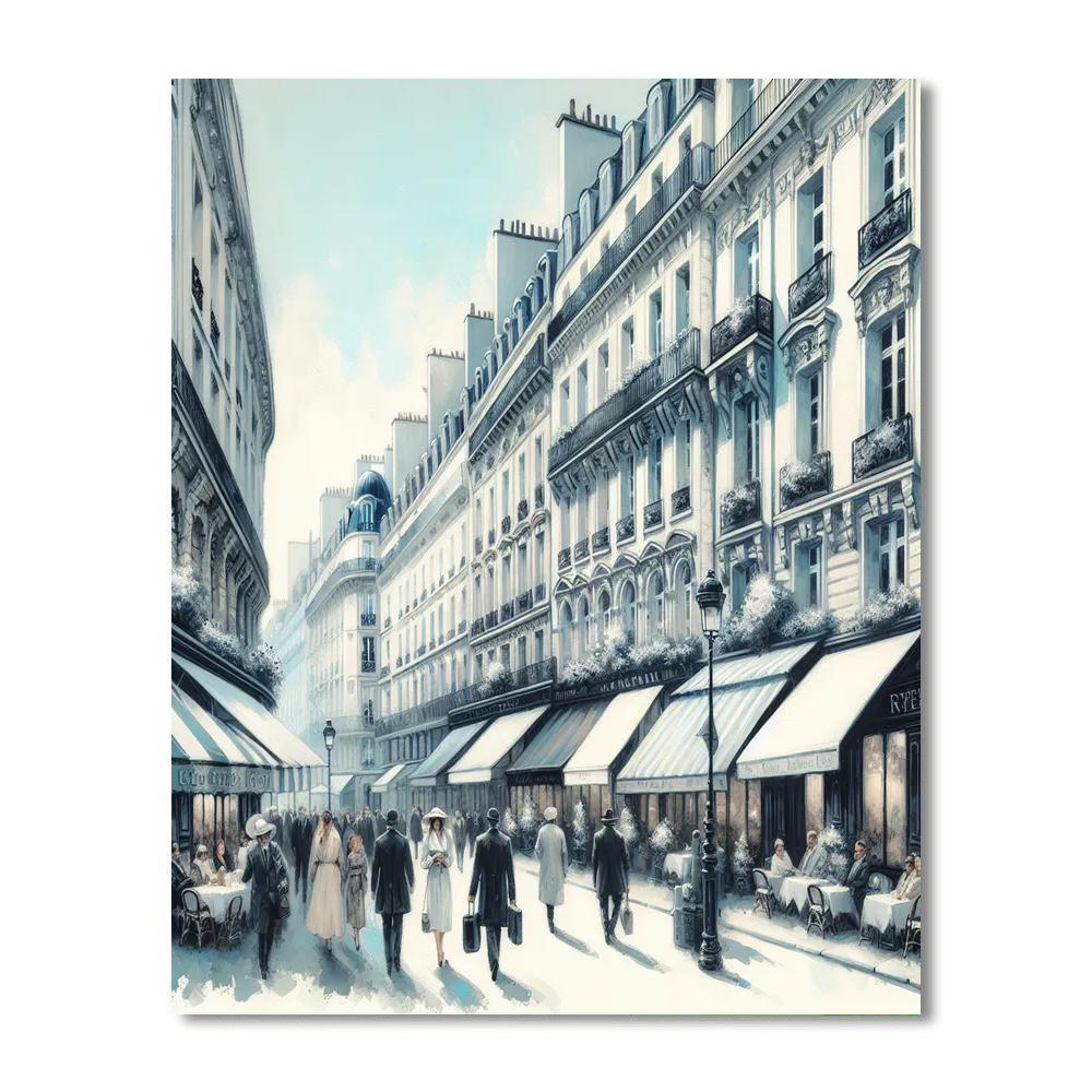 Chic Parisian Streetscape Paint By Color