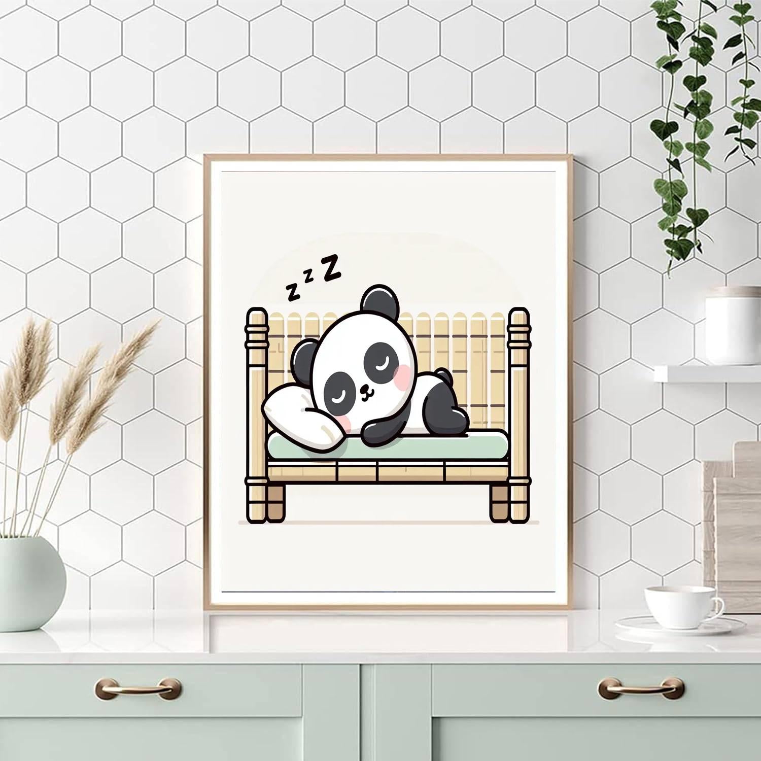 Cuddly Panda Nap Numbered Painting Kits