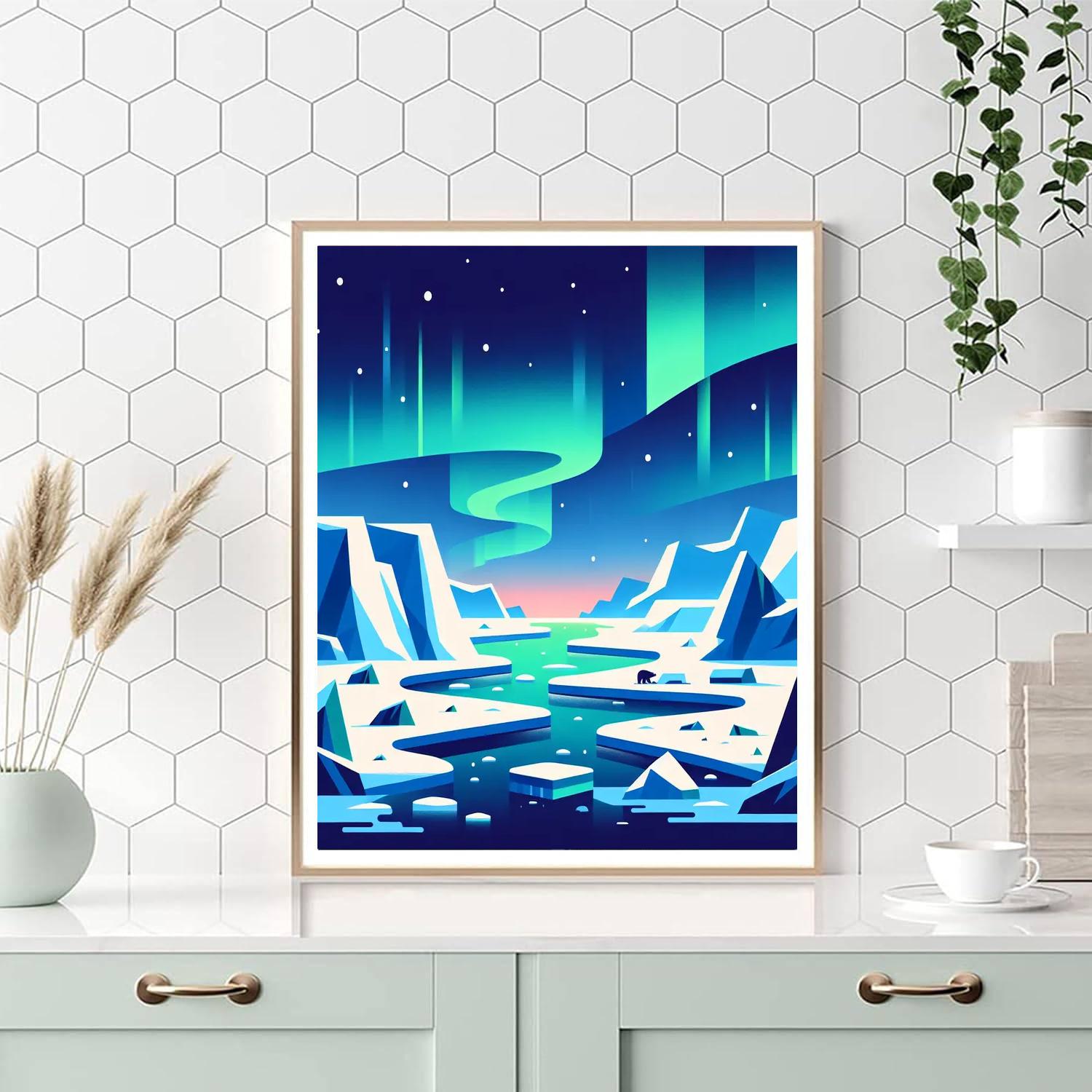 Arctic Aurora Adventure Paint By Numbers Art