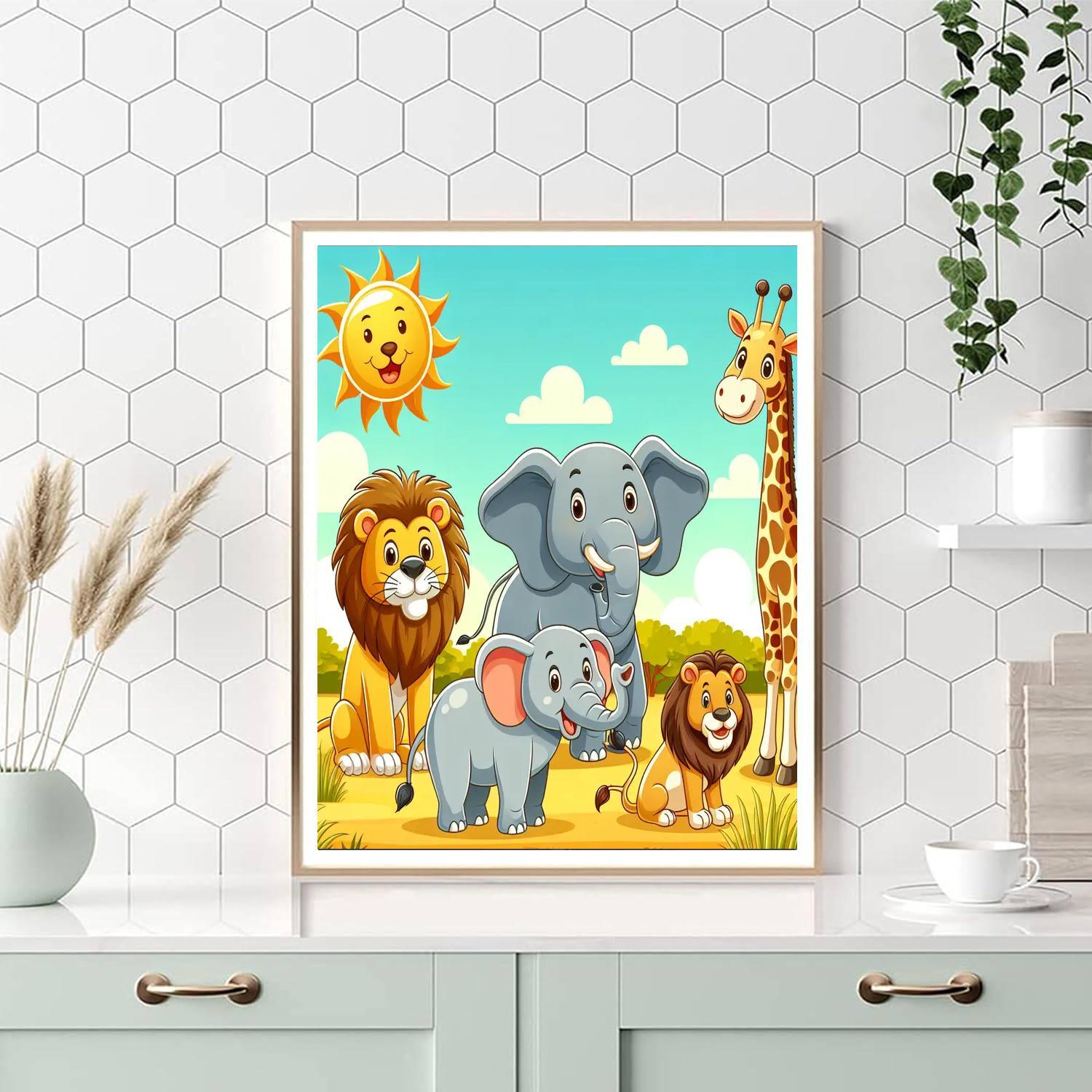 Wildlife Safari Painting Paint By Numbers Kits