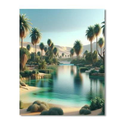 Lush Oasis Mirage Numbered Painting Kits