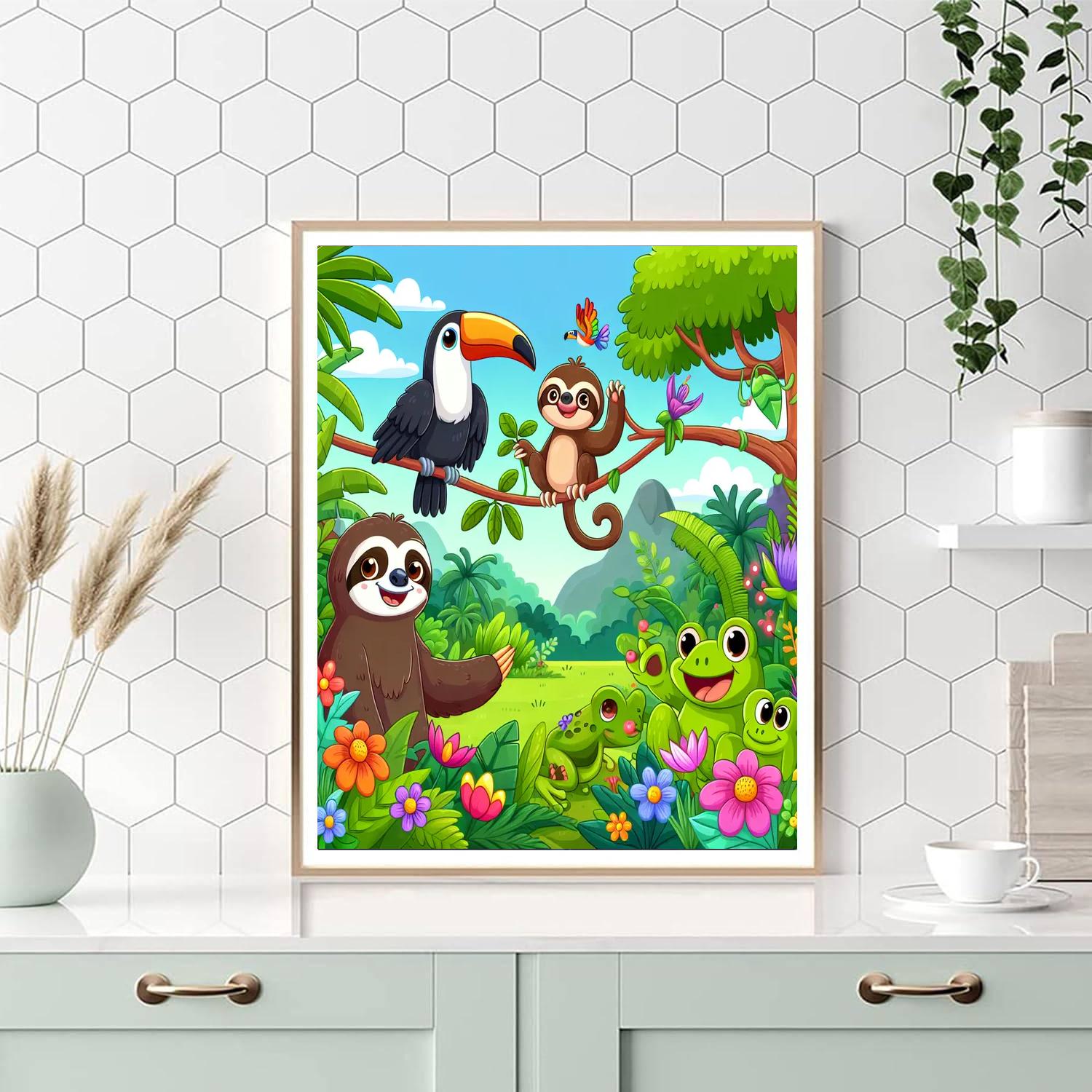 Rainforest Revelry Painting Number Kit