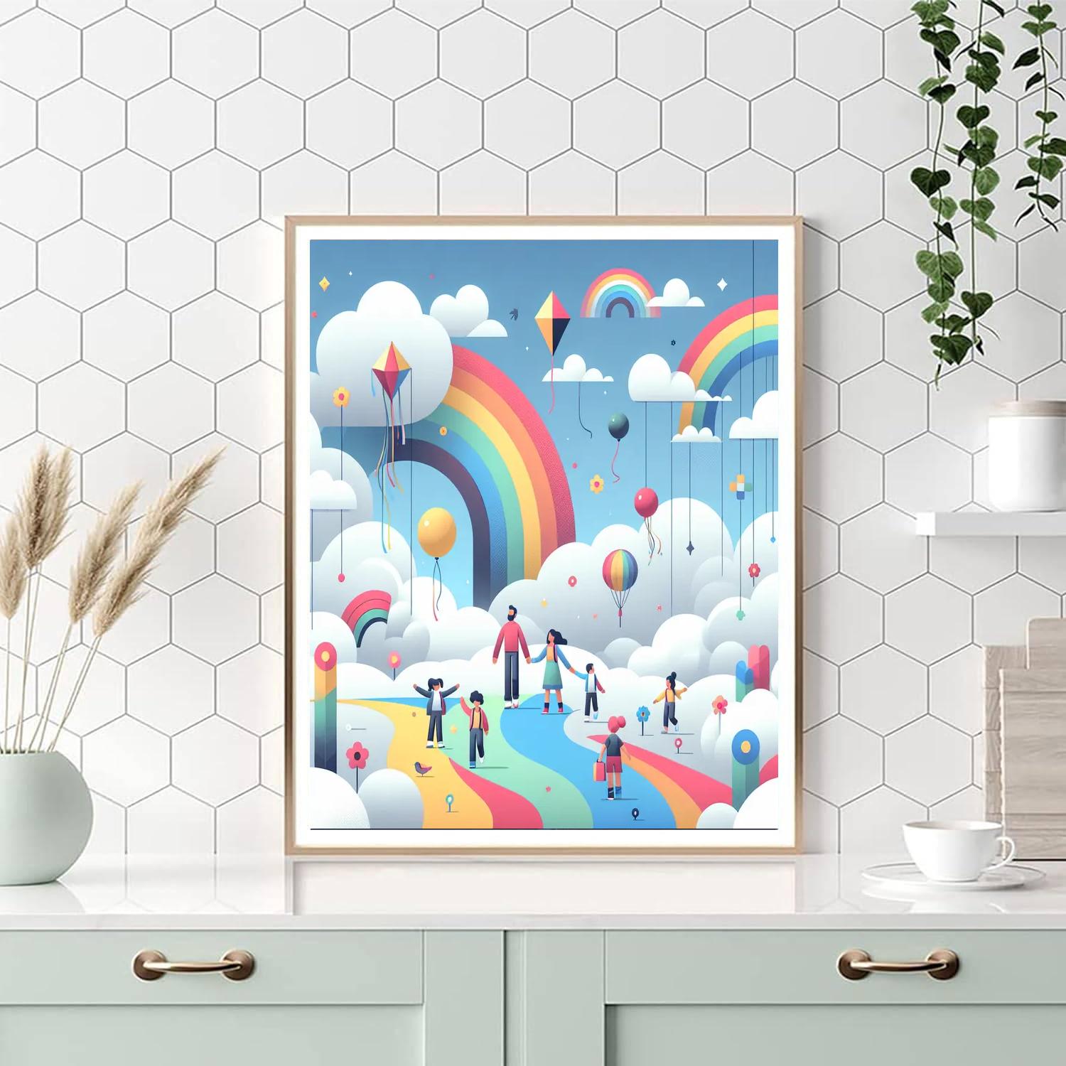 Cuddly Cloudland Adventure Painting By Numbers Kit