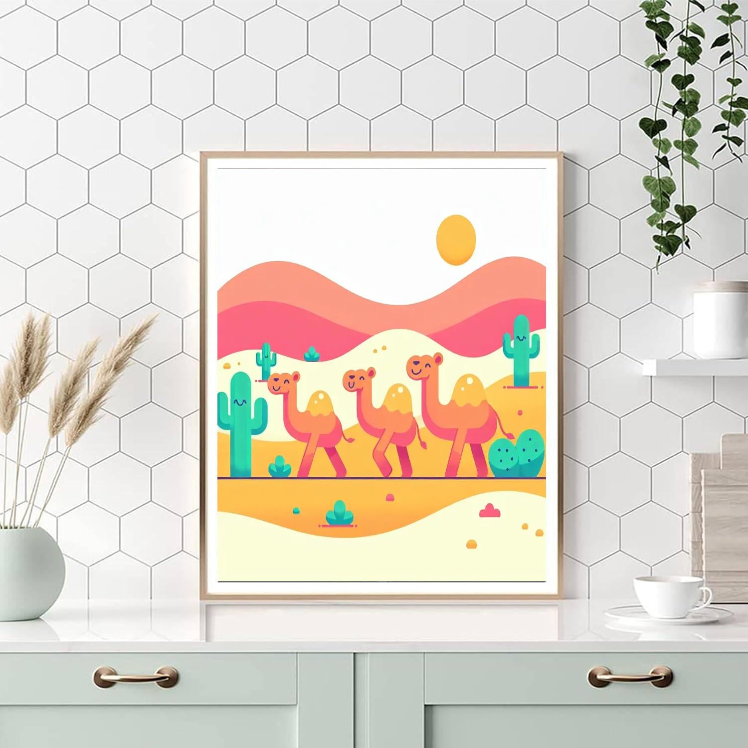 Dazzling Desert Safari Number Painting