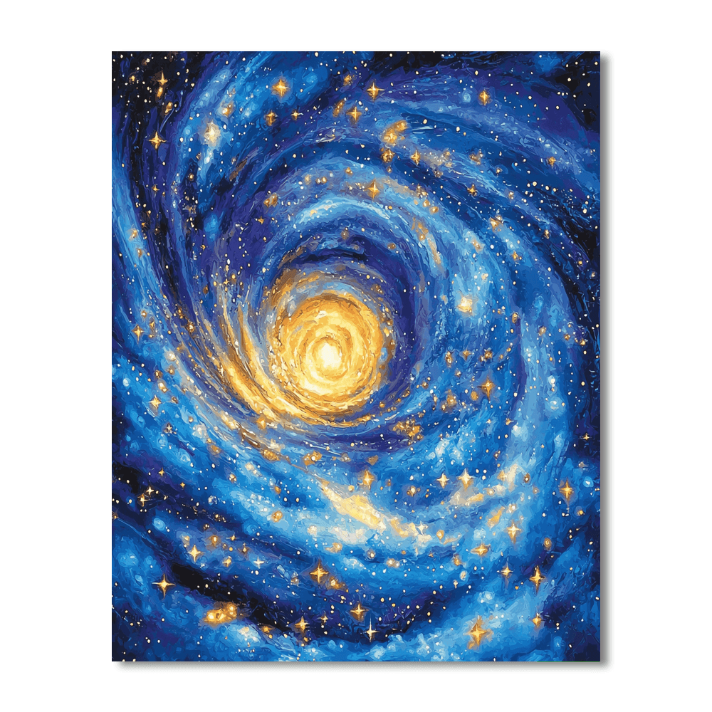 Vincent Van Gogh Inspired Galaxy Journey  Painting By Numbers Kit
