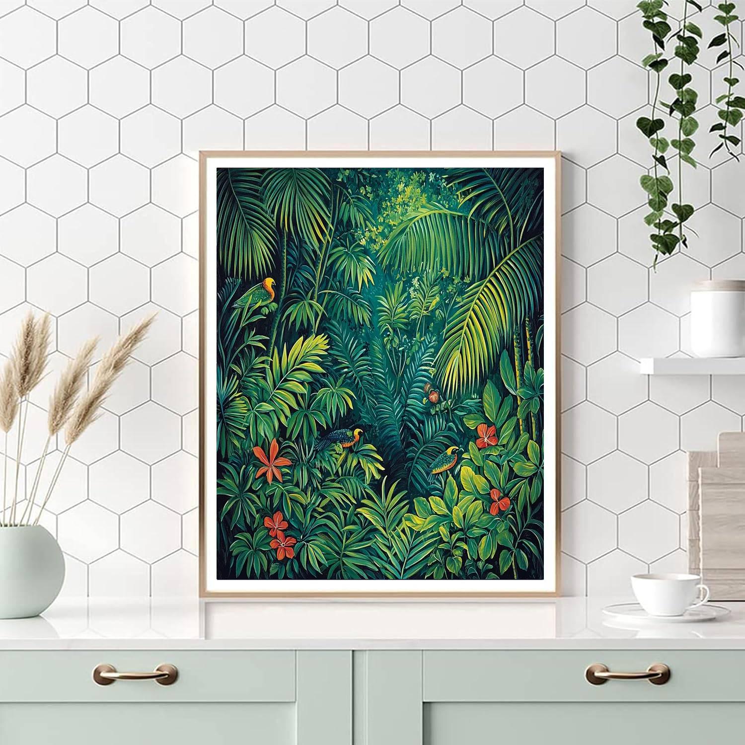 Henri Rousseau Inspired Soothing Rainforest Escape  Paint By Numbers