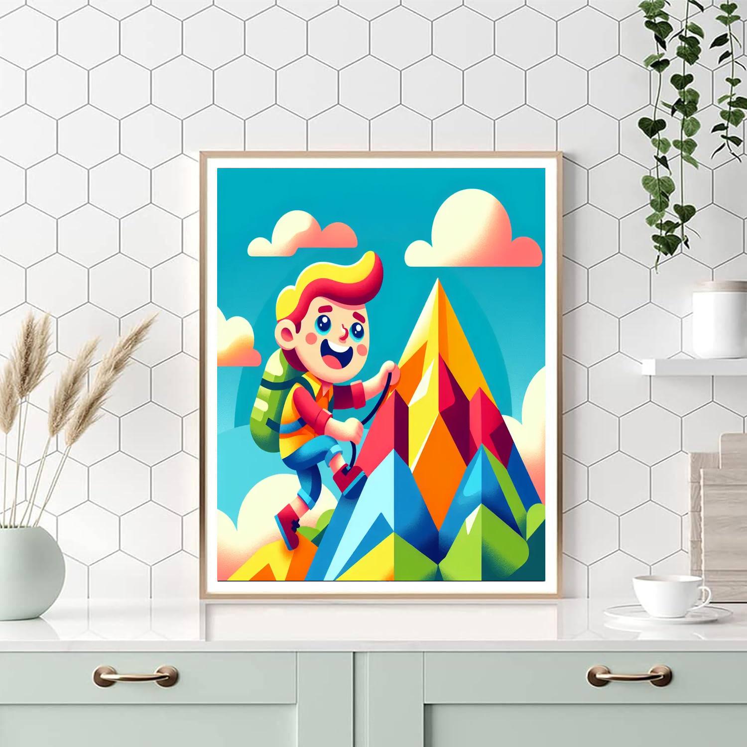 Giggling Mountain Climber Numbered Painting Kits