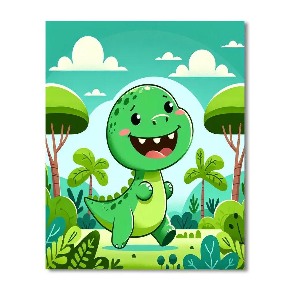 Brave Dinosaur Adventure Numbered Painting Kits