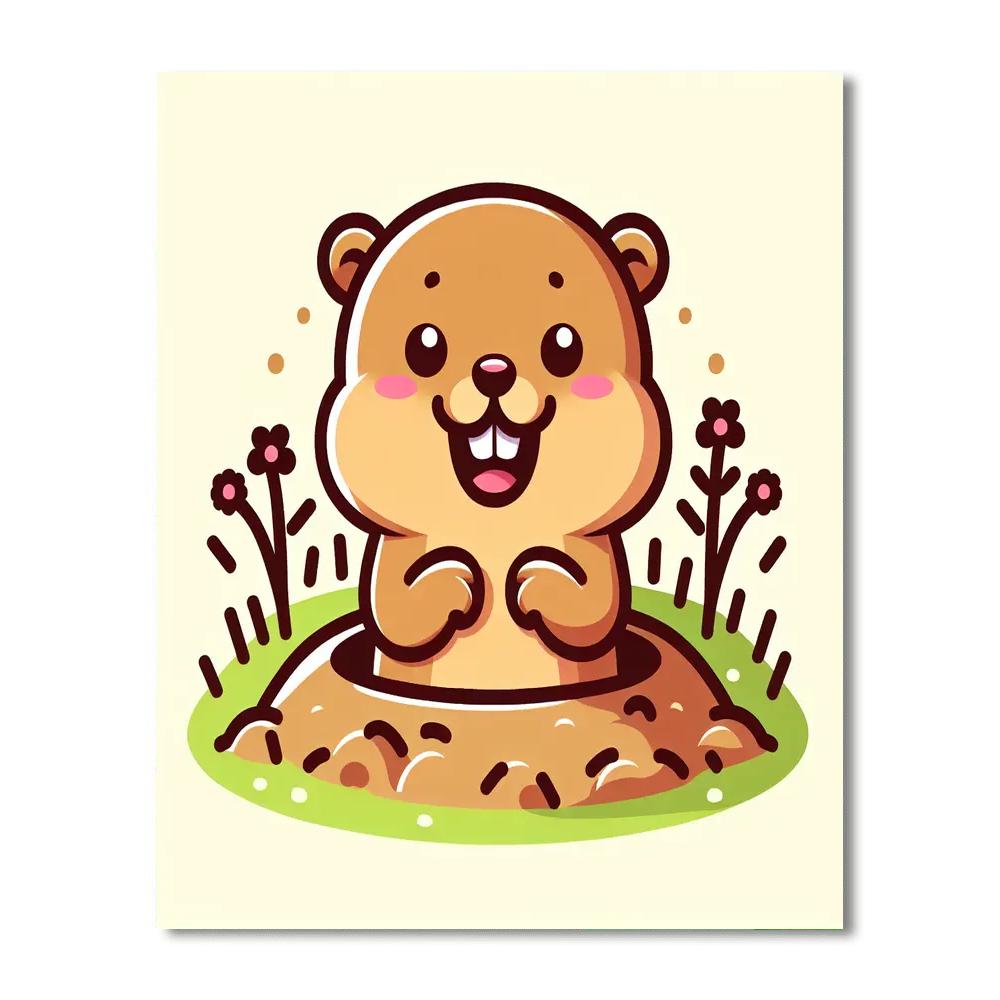Giggly Gopher DIY Paint By Numbers