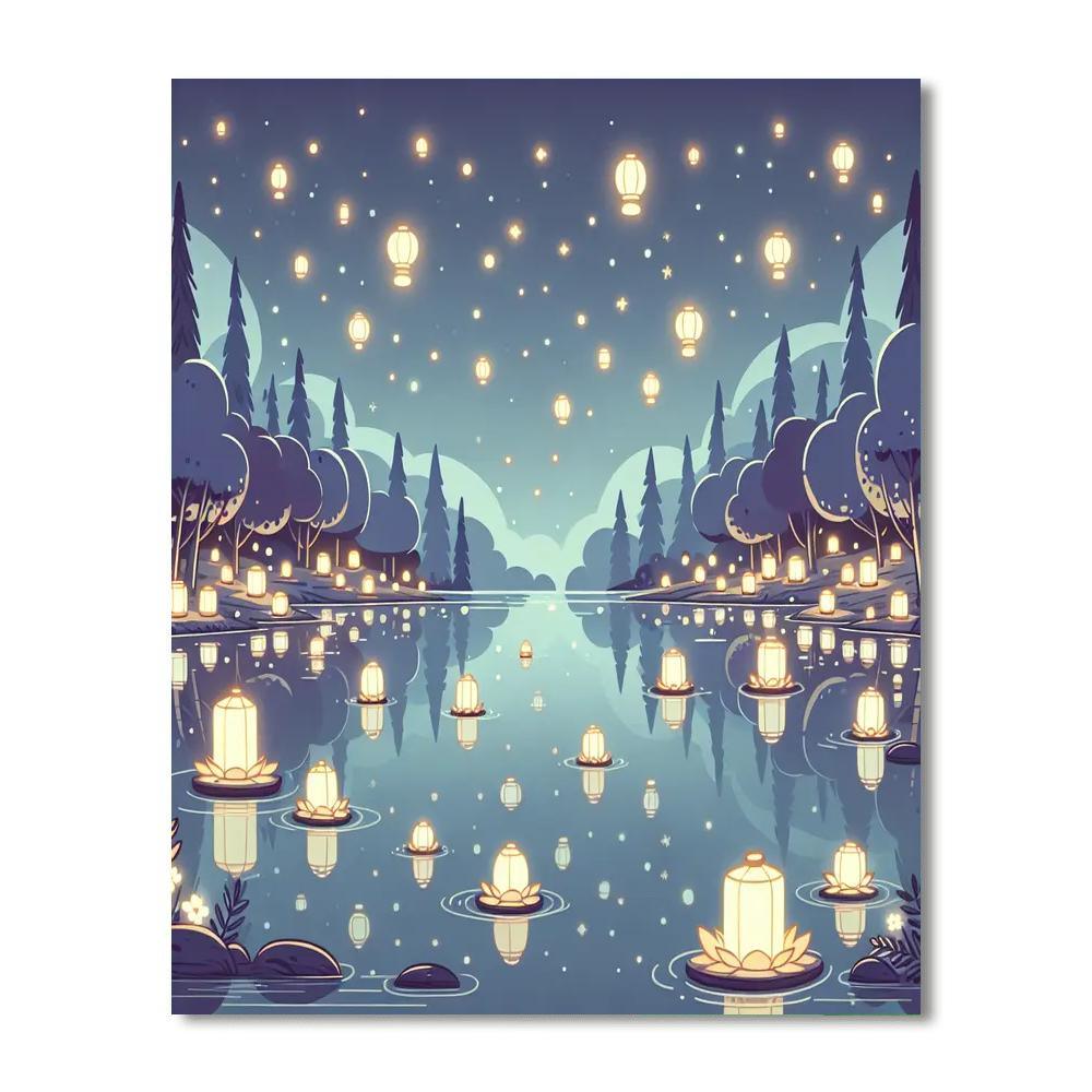 Luminous Lantern Lake Paint By Color
