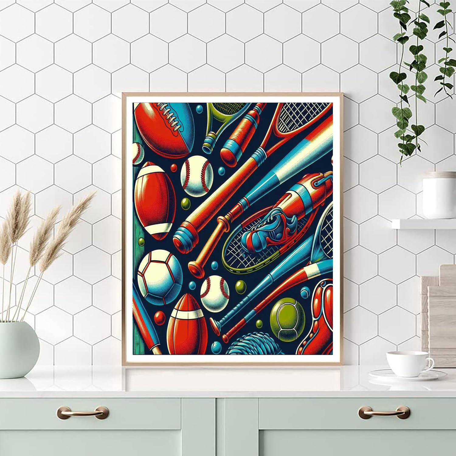 Vintage Sports Adventure Paint By Numbers