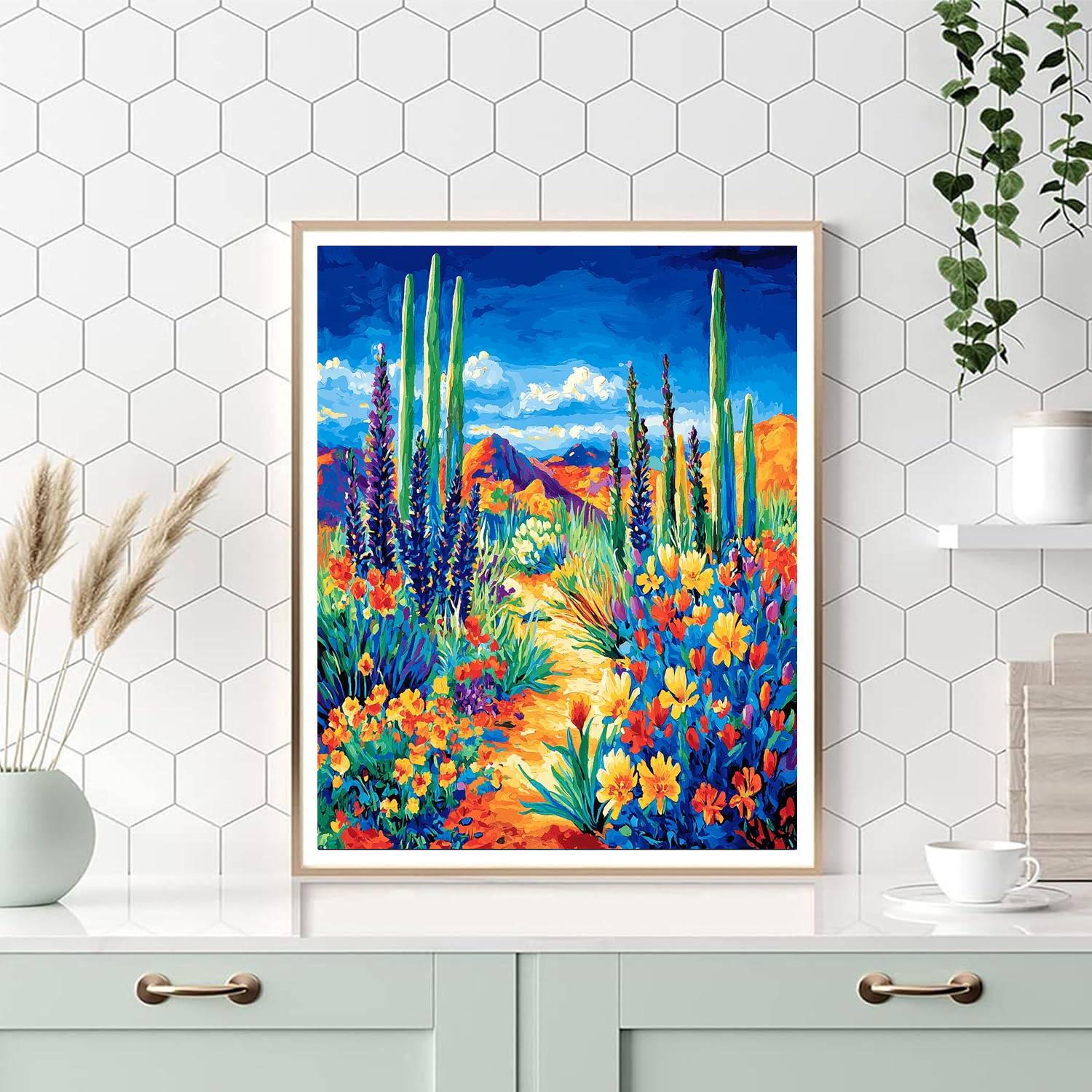 Paul Gauguin Inspired Colorful Desert Dreamscape  Paint By Numbers Kits