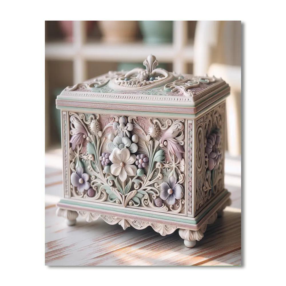 Vintage Music Box Paint By Numbers Kits