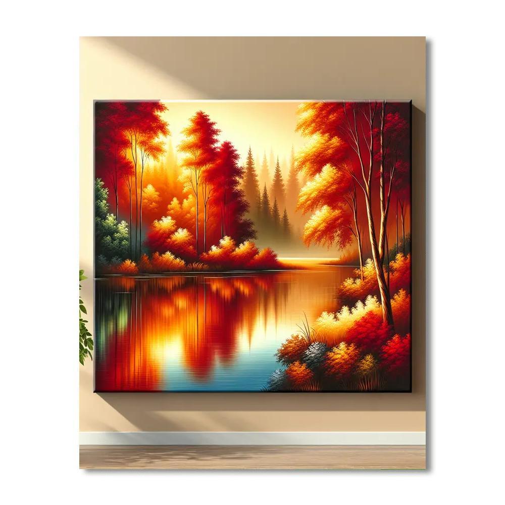 Charming Autumn Reflections Paint By Color