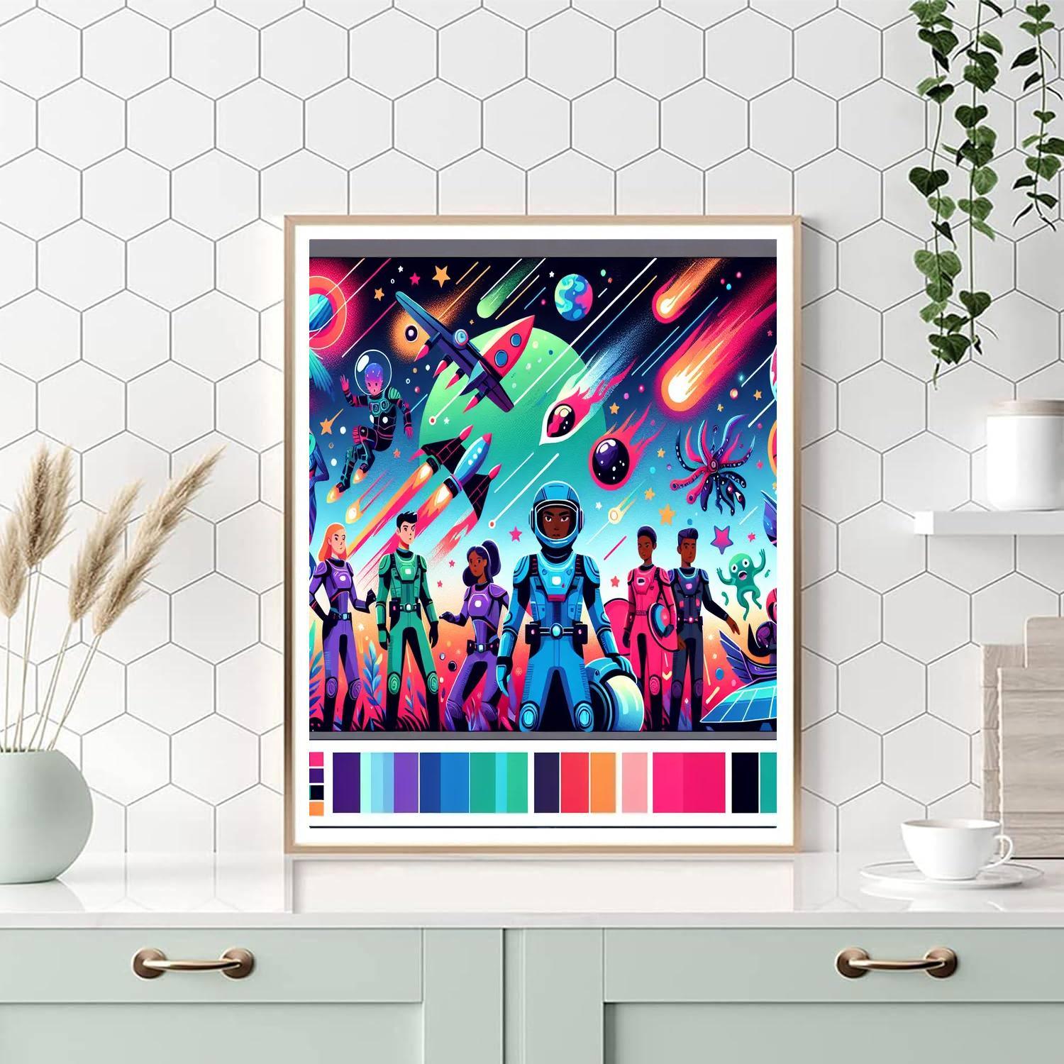 Galaxy Guardians' Adventure Paint By Numbers