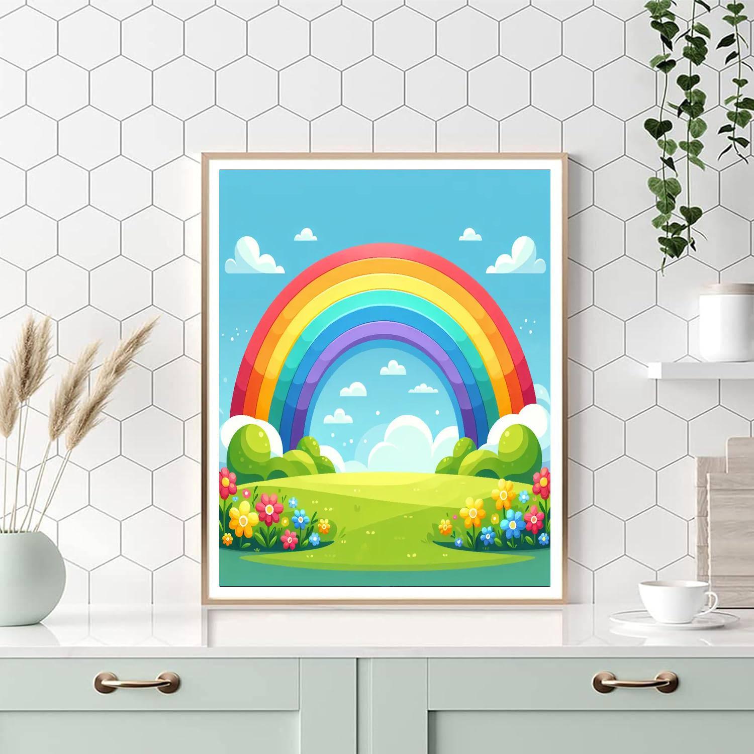 Dazzling Rainbow Painting By Numbers Kit