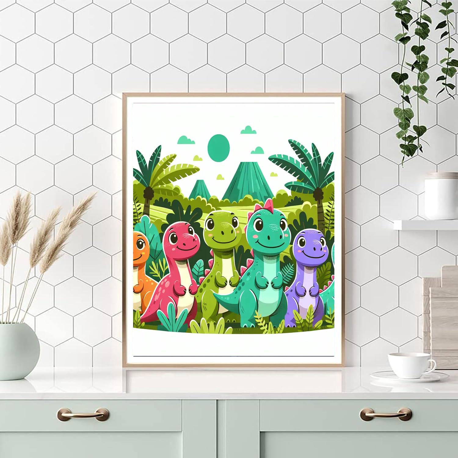 Daring Dinos Paint By Numbers Art