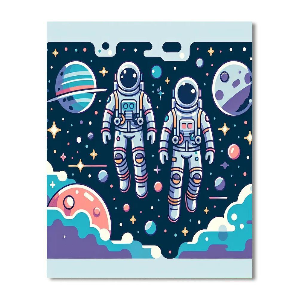 Space Galaxy Explorers DIY Paint By Numbers