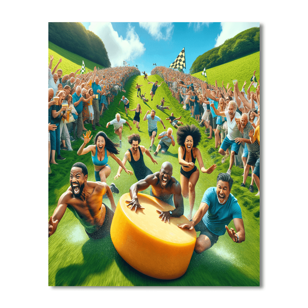 Cheese Rolling Festival - United Kingdom Number Painting