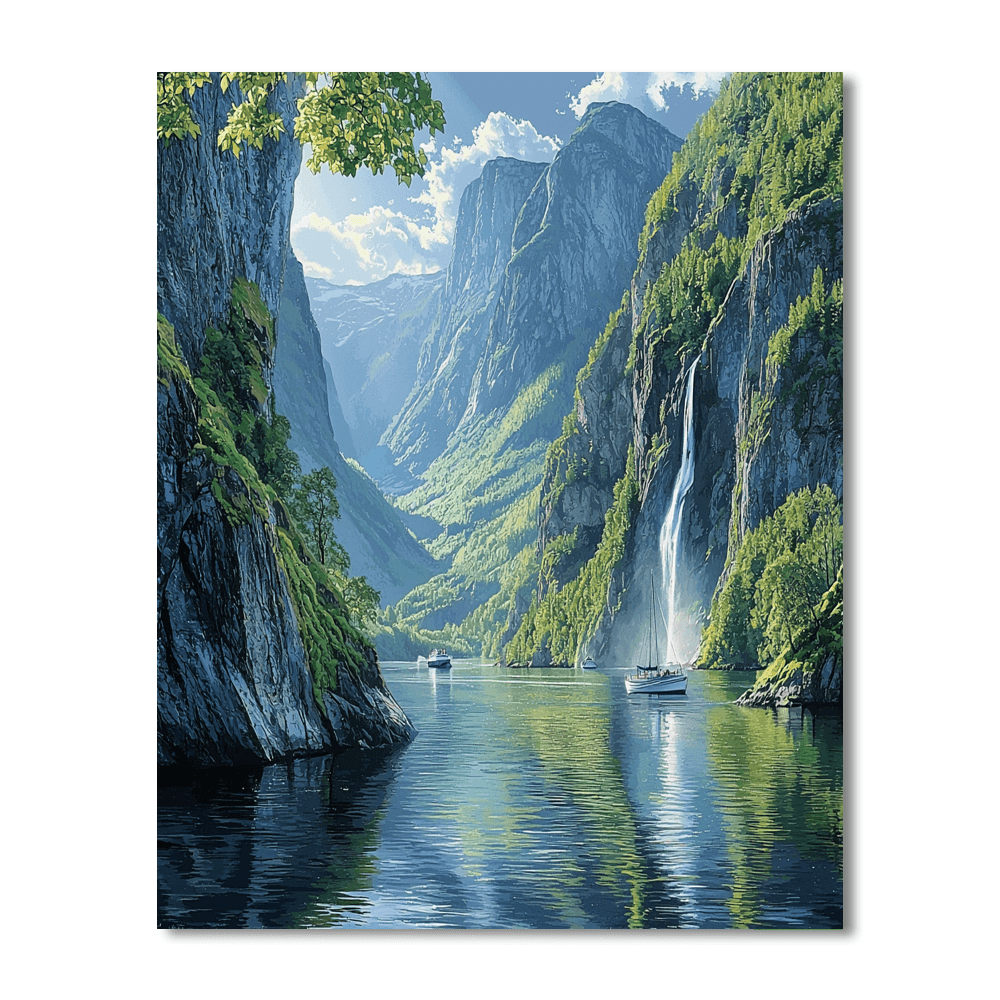 Scenic Fjords Of Norway Numbered Painting Kits