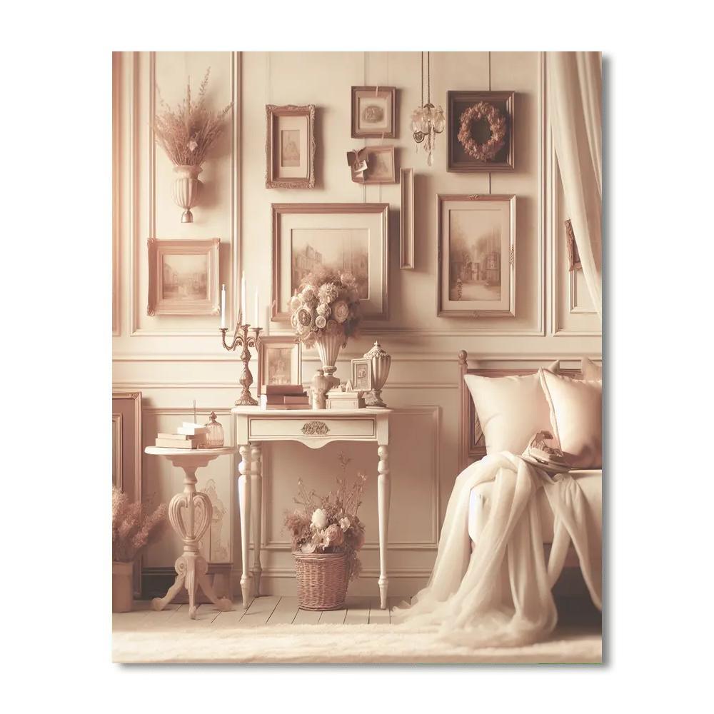 Timeless Vintage Elegance Numbered Painting Kits